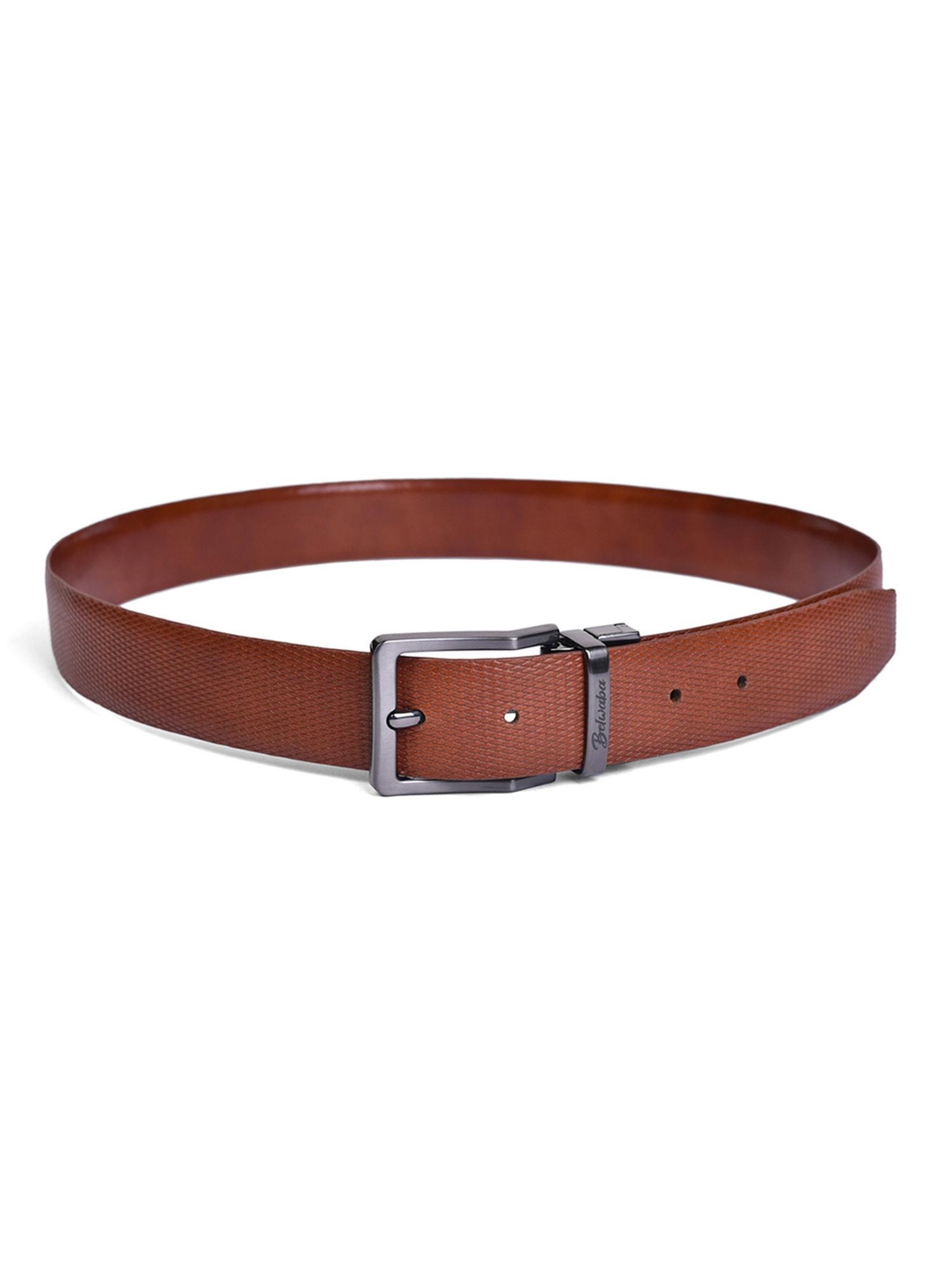 tan men reversible leather belt