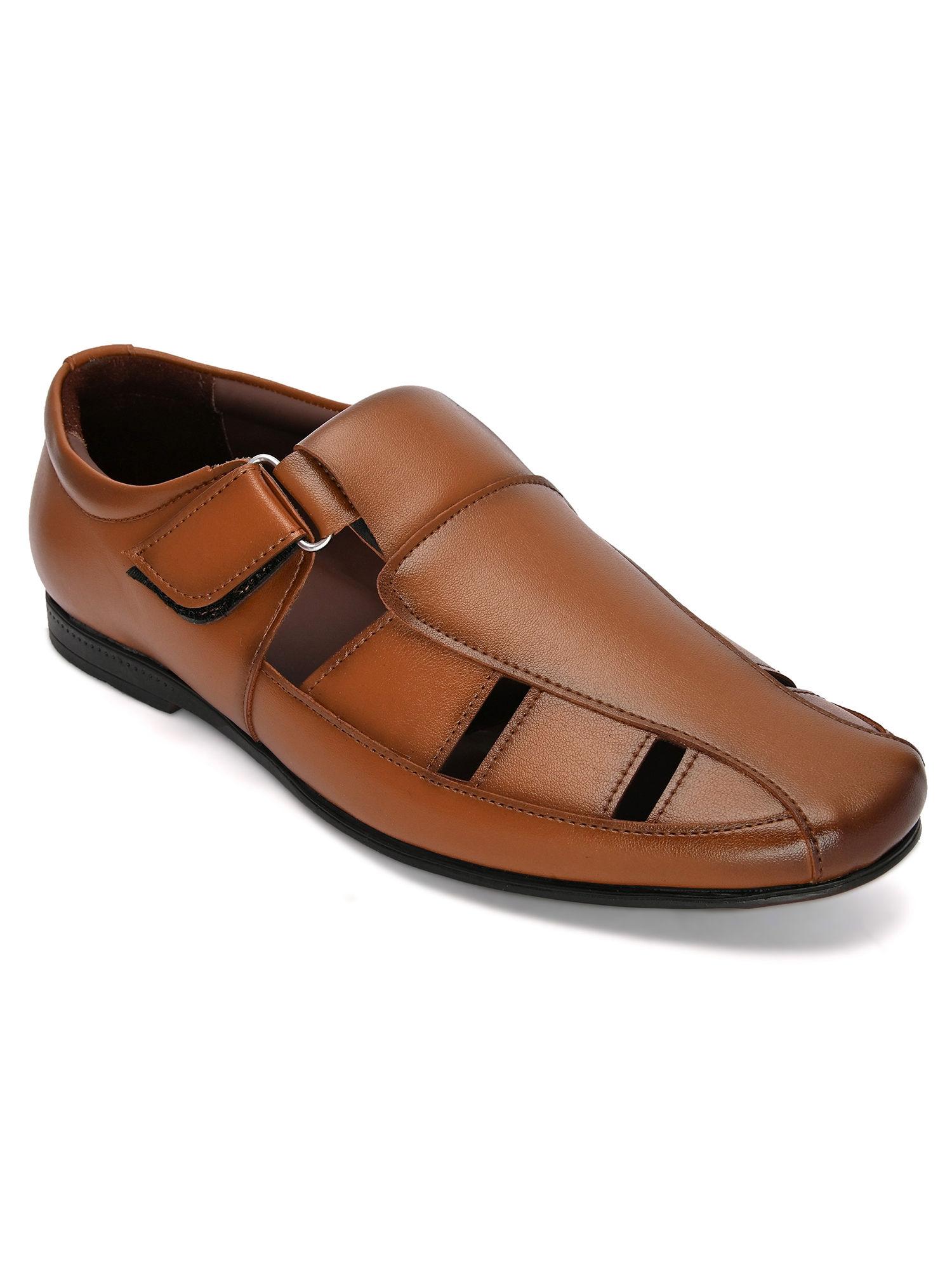 tan shoe-style sandals