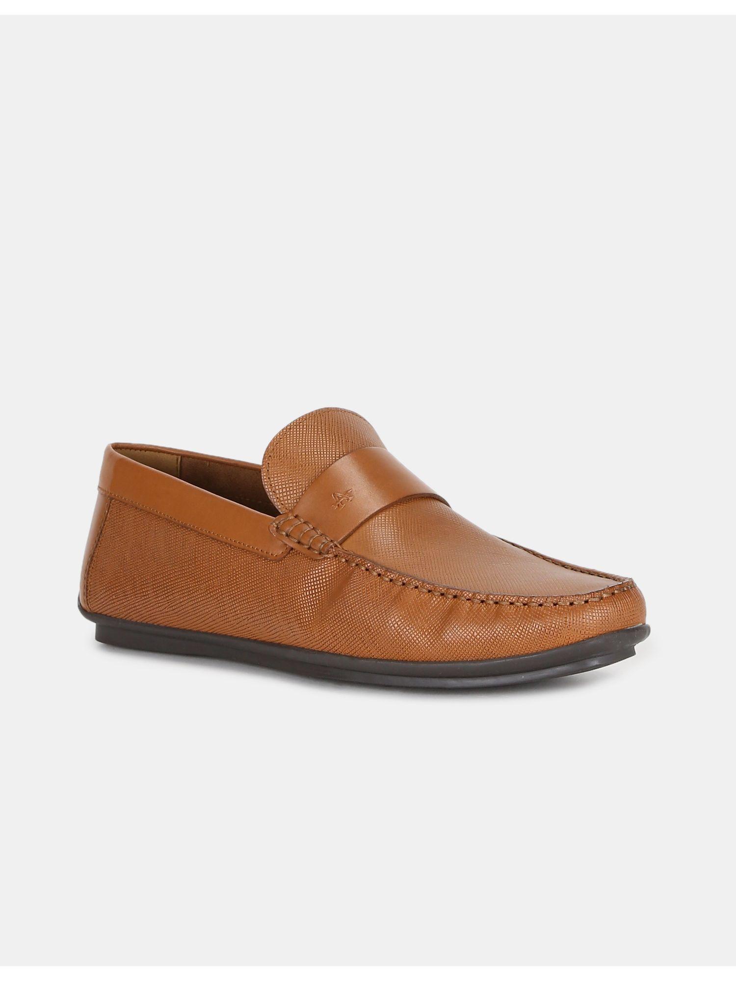 tan solid formal shoes