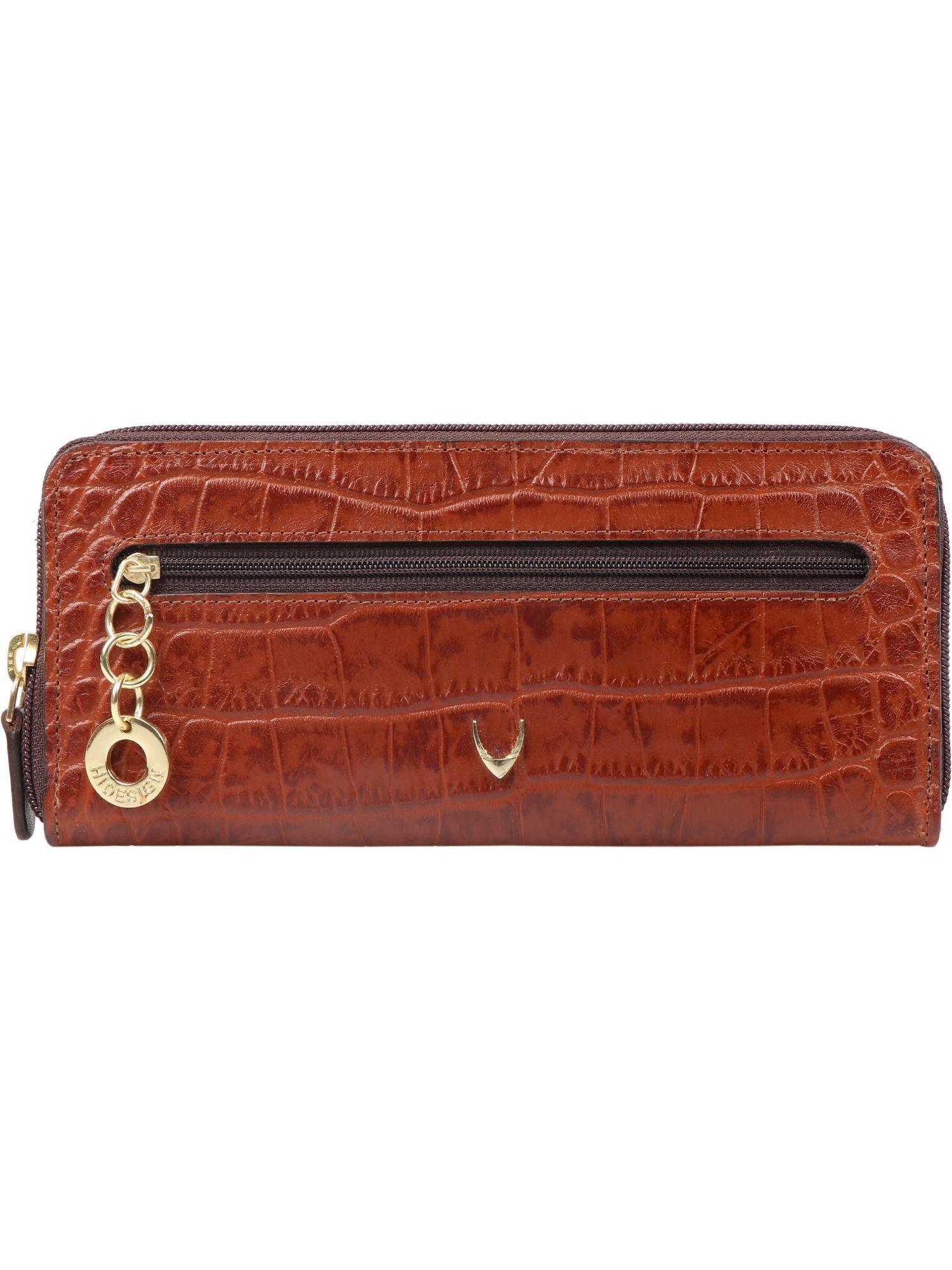 tan animal print wallet