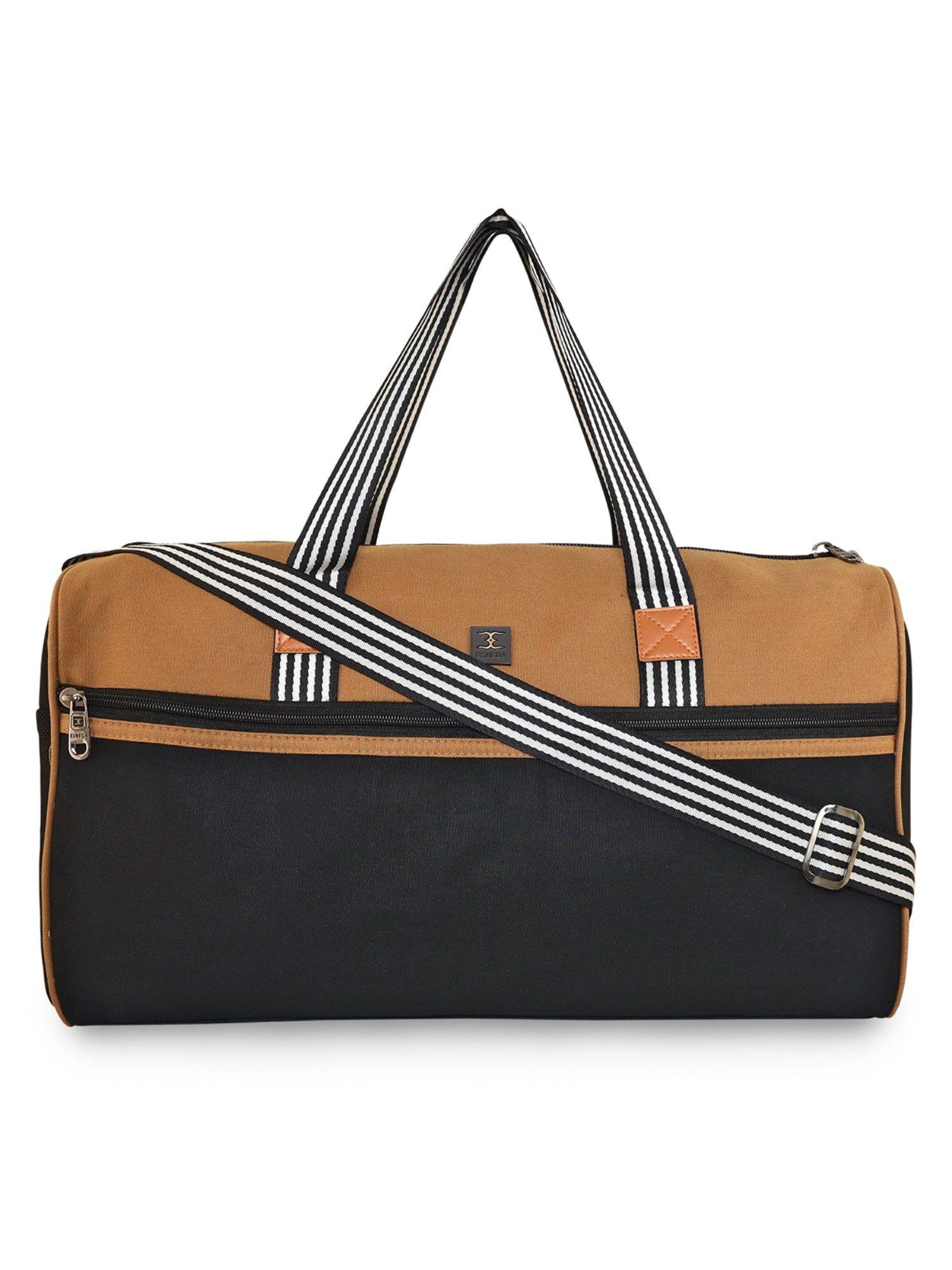 tan-black color newly launched duffle bag for mens & womens