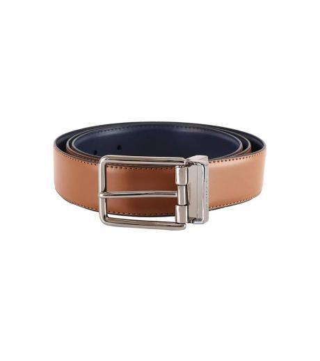 tan brown solid cut to size reversible belt