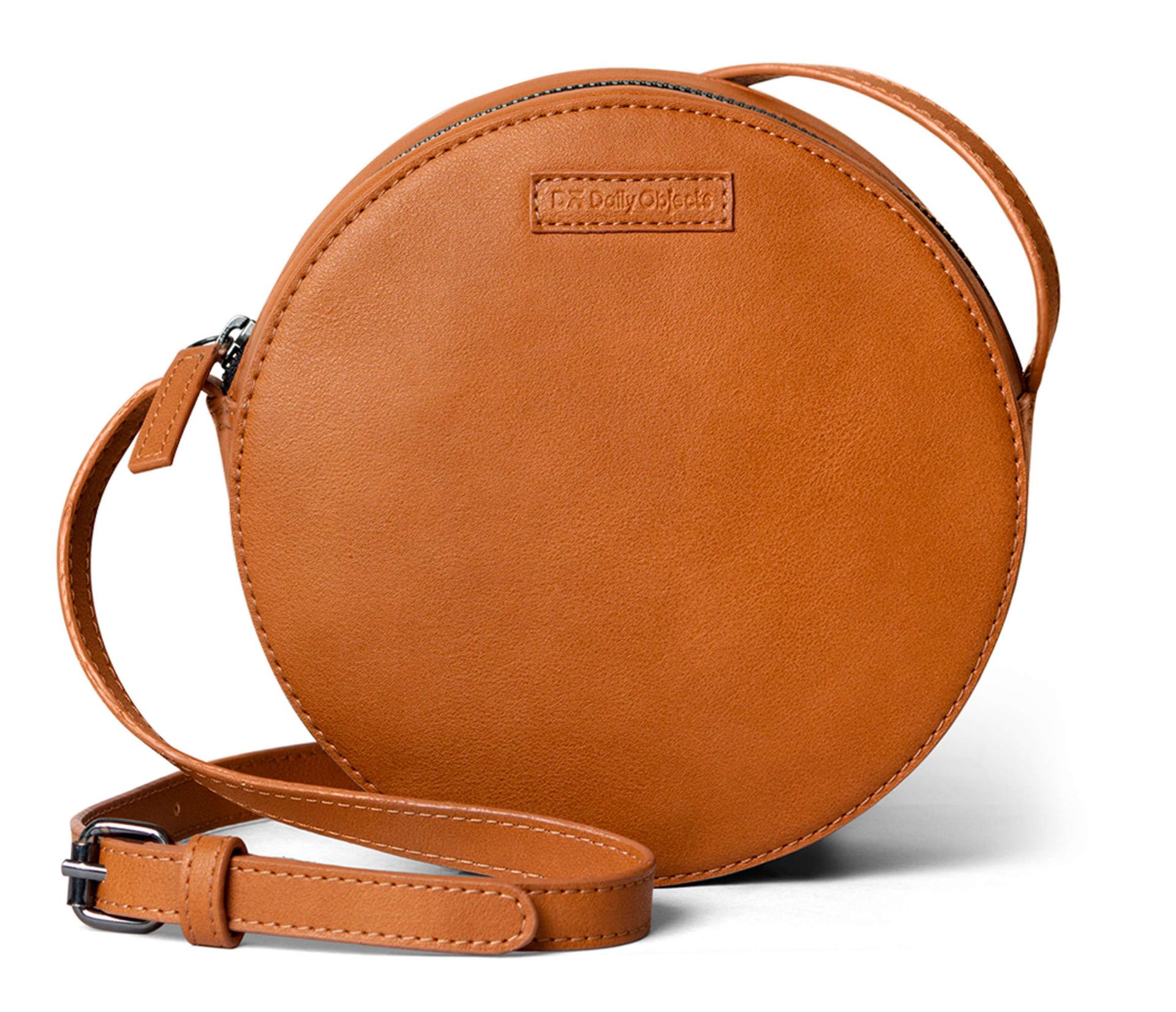 tan faux leather - orbis crossbody bag