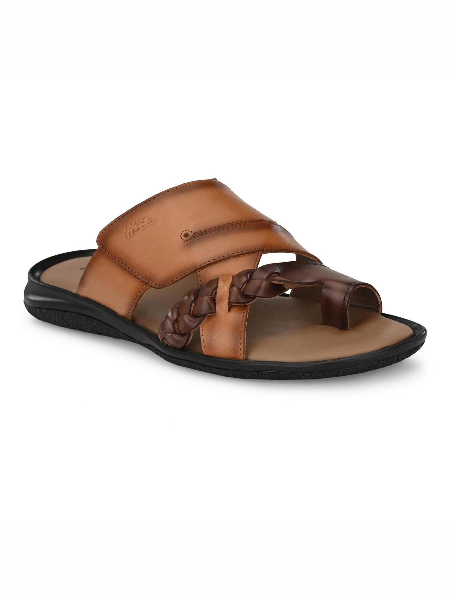 tan leather sandal