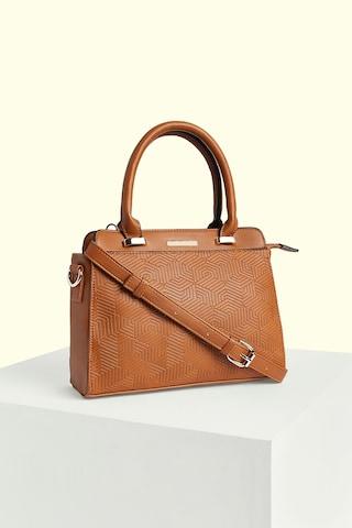 tan textured casual semi pu women mini bag