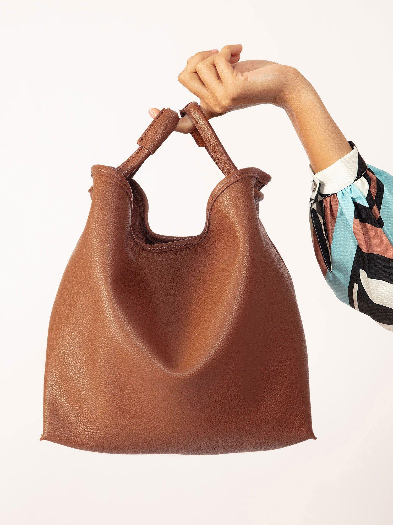 tan textured oversized everyday tote bag