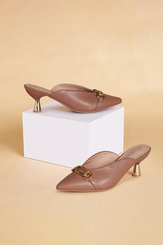 tan trim casual women heel shoes