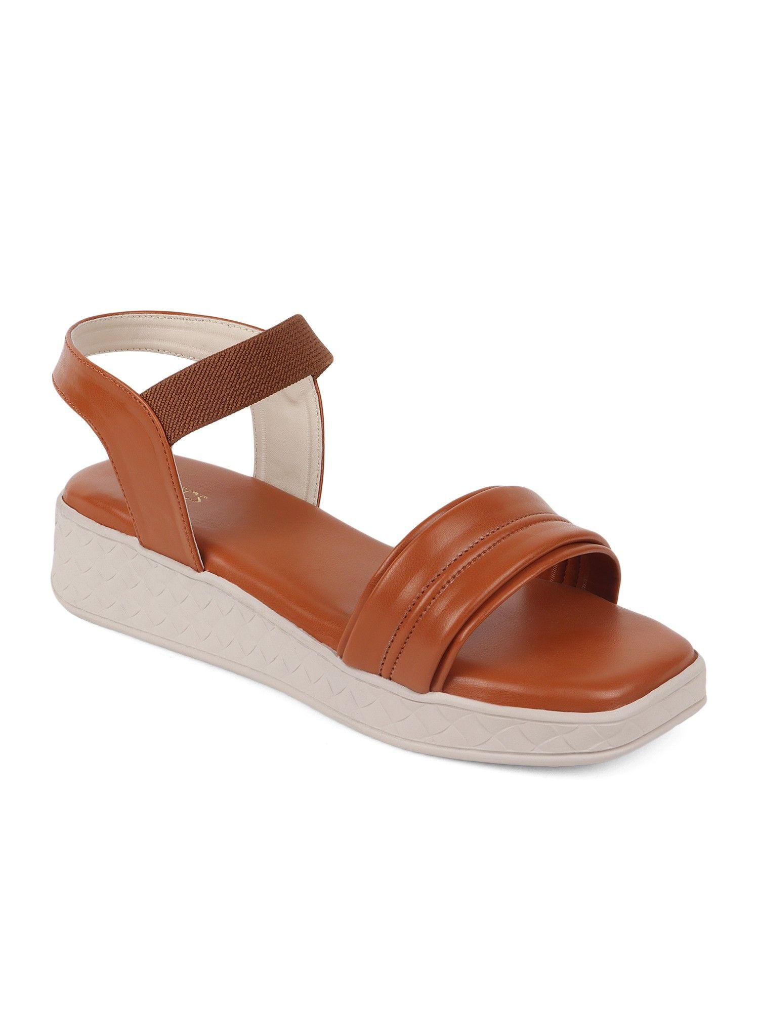 tan women solid sandals