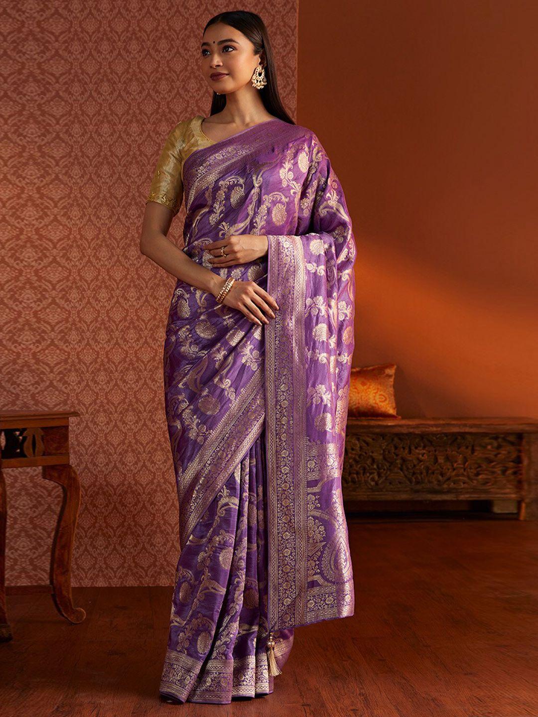 taneira ethnic motifs woven design zari saree