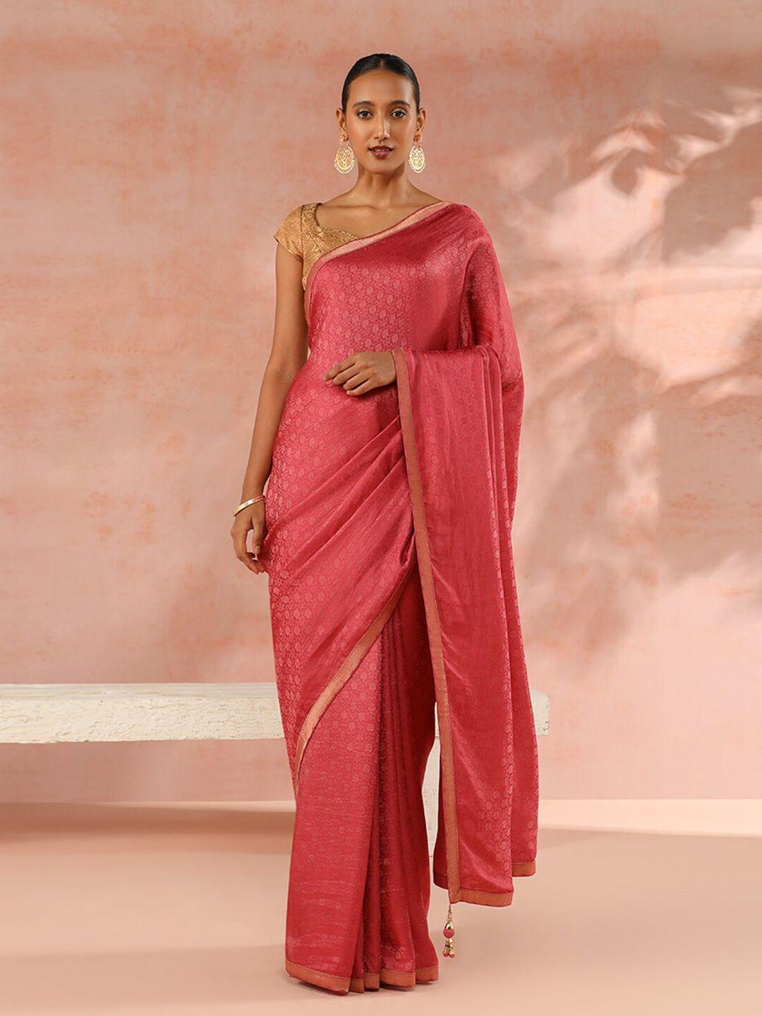 taneira ethnic motifs woven design zari pure silk saree