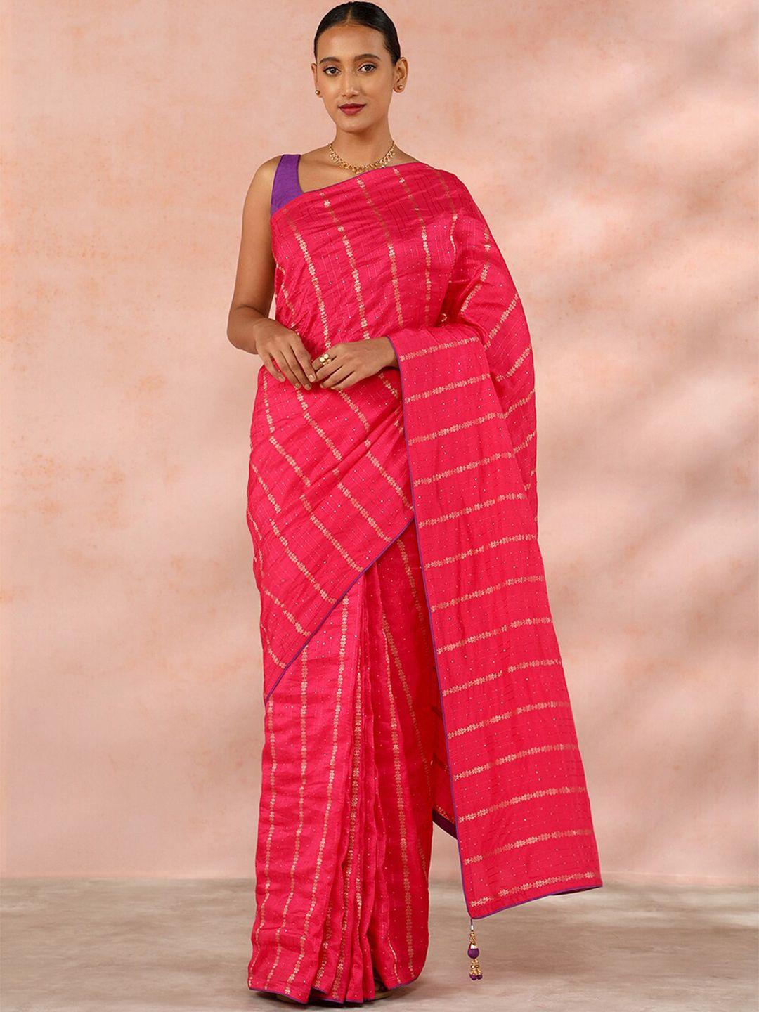 taneira ethnic motifs woven design zari saree