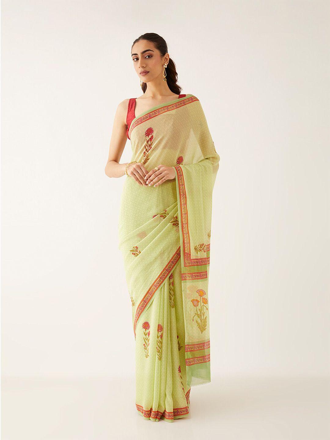 taneira floral printed saree