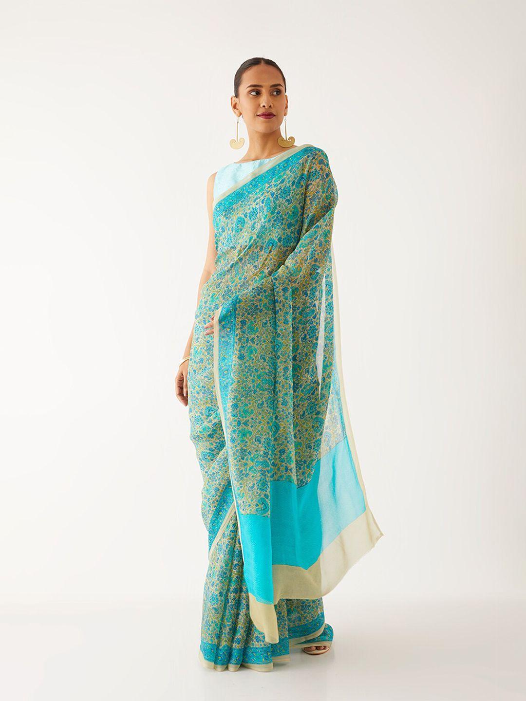 taneira floral printed saree