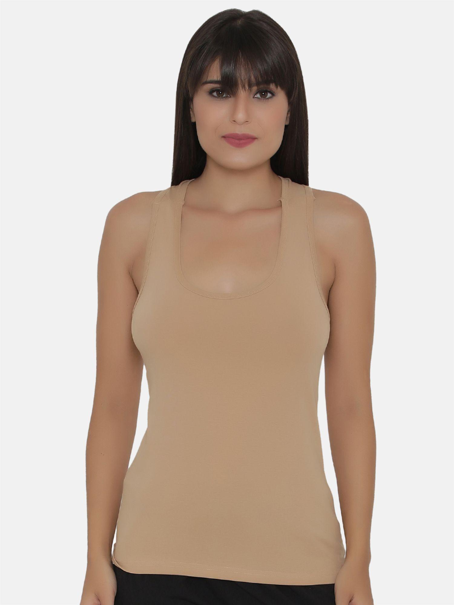 tank top in nude-colour - cotton rich