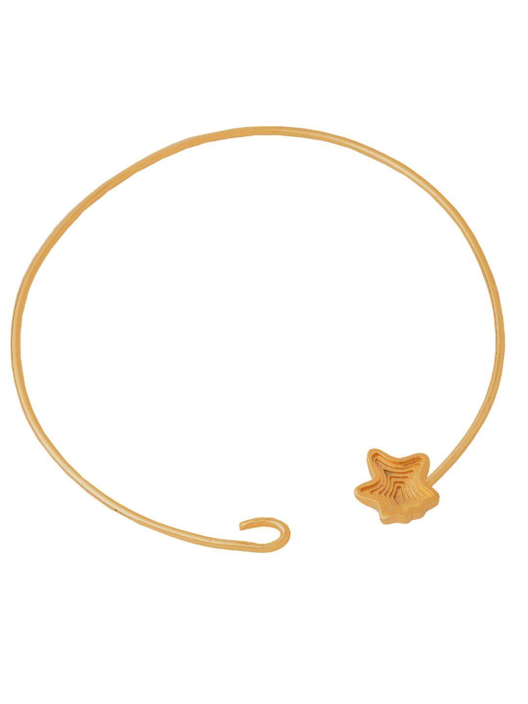 tann trim 18kt gold-plated minimal necklace