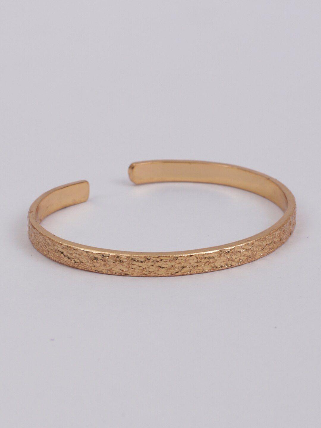 tann trim women gold-plated cuff bracelet