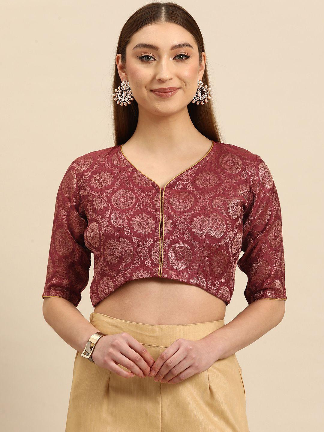tantkatha woven design saree blouse