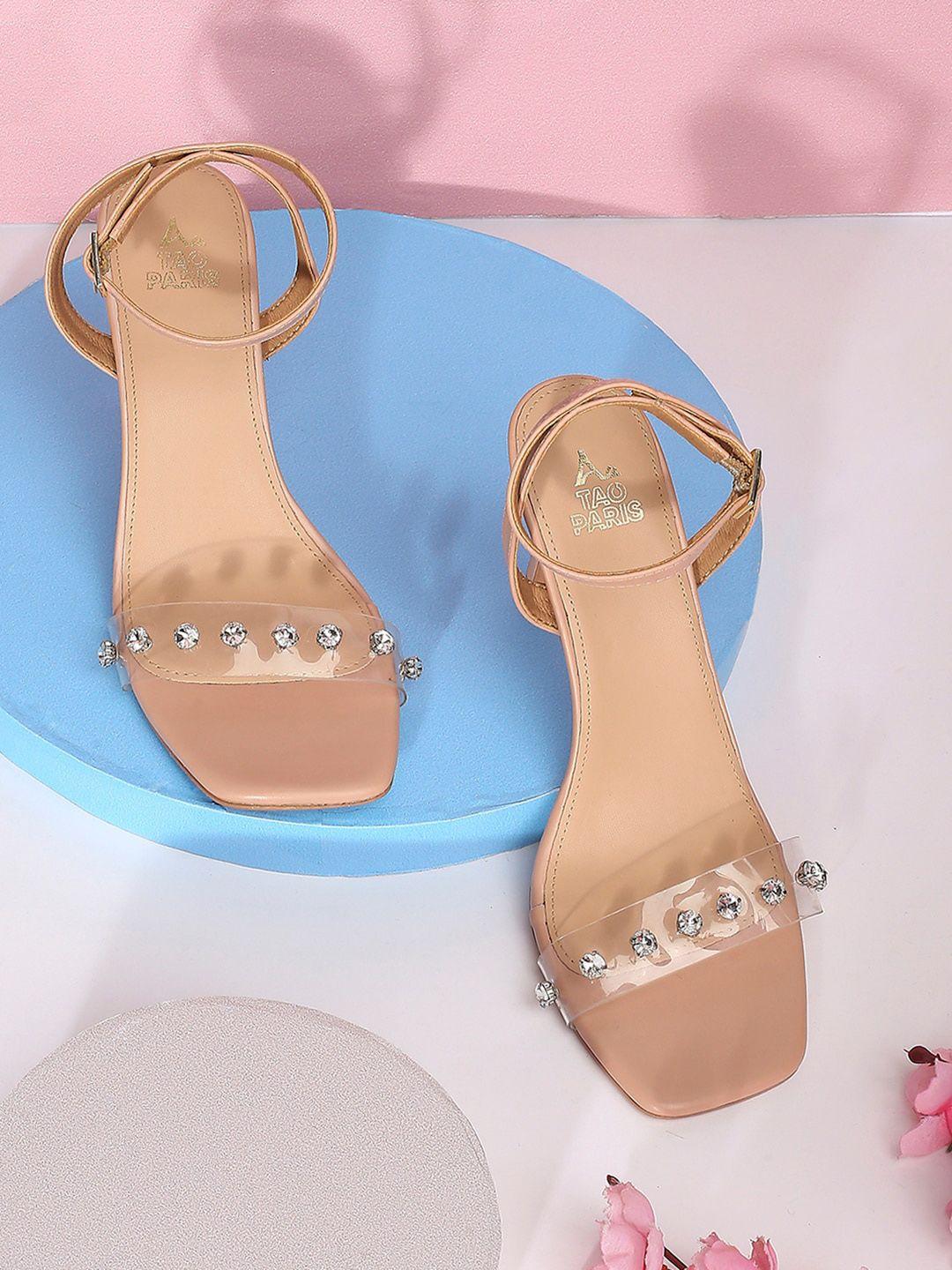 tao paris embellished slim heeled heels