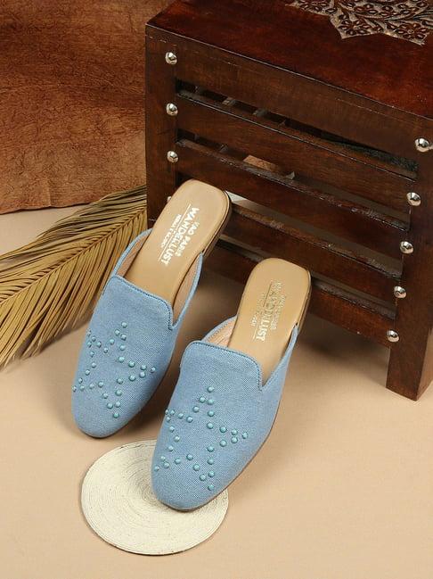tao paris women's moscow blue mule shoes