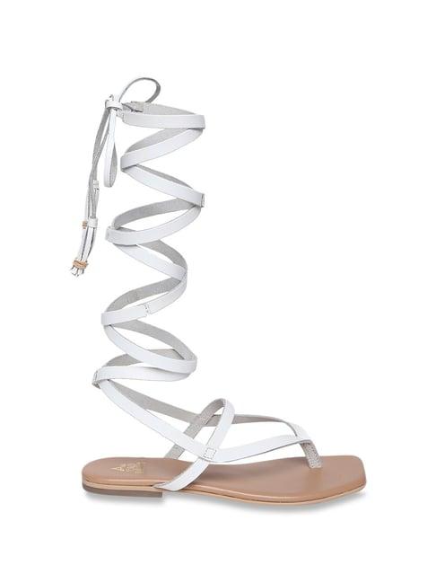 tao paris women's sienna white gladiator sandals