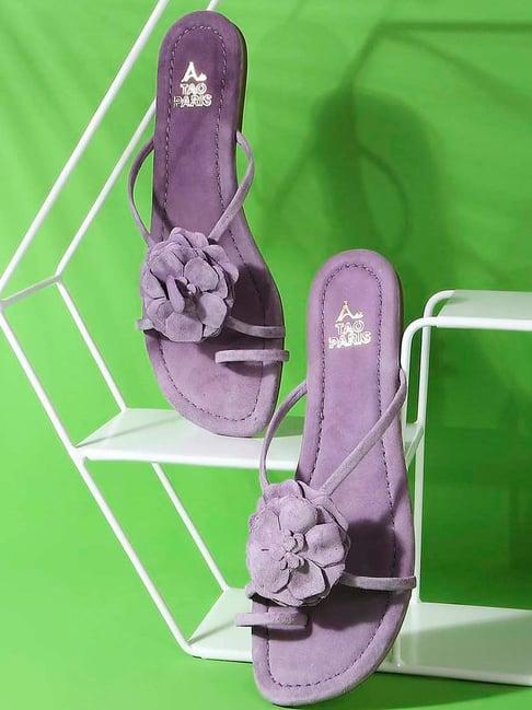 tao paris women's tulip lavender toe ring sandals