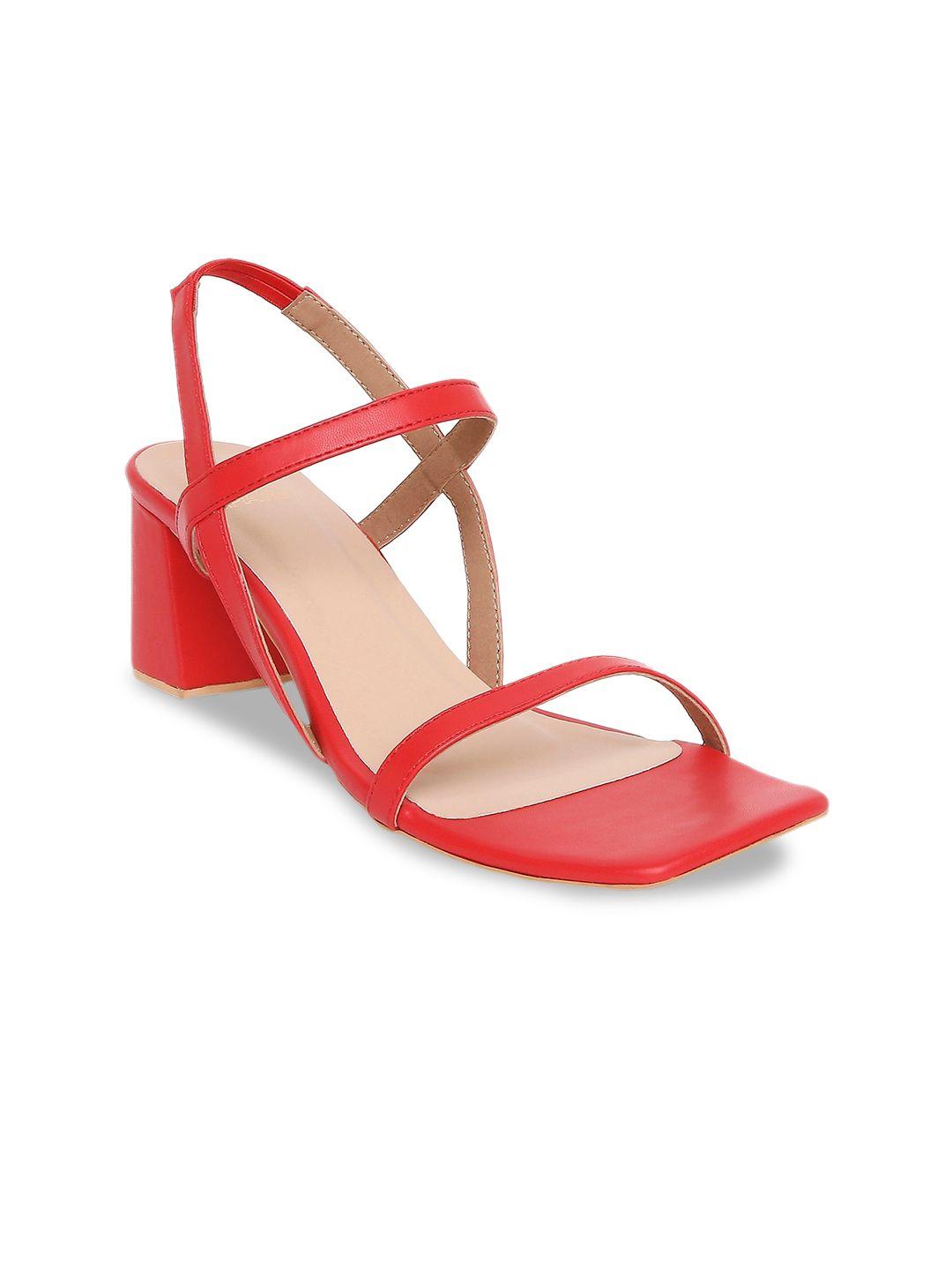 tao paris women red solid block heels
