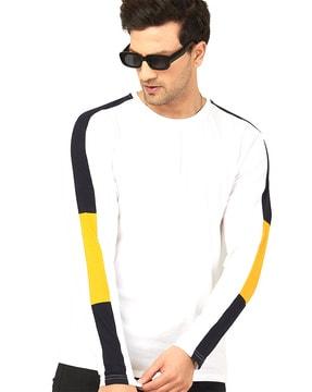taped sleeves crew-neck t-shirt