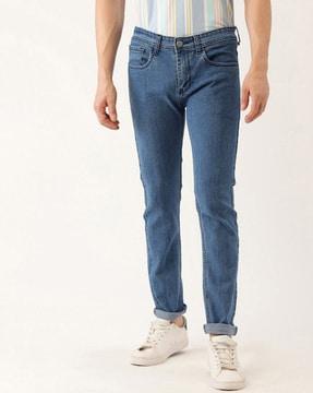 tapered jeans with 5-pocket styling