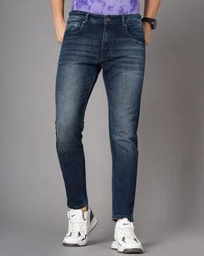 tapered jeans with insert pockets