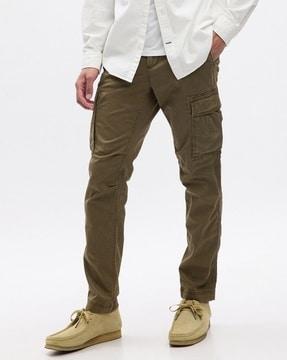 tapered fit cargo pants with pockets