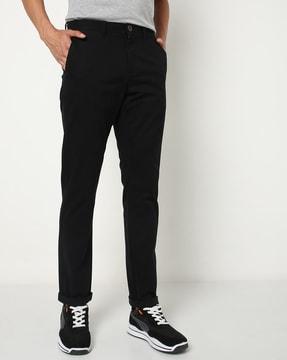 tapered fit chinos with insert pockets