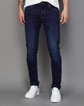 tapered fit jeans with 5 styling pockets