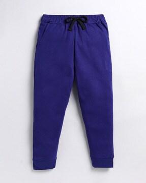 tapered fit jogger pants with drawstring waist