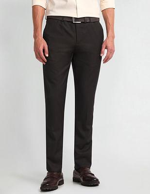 tapered fit twill trousers