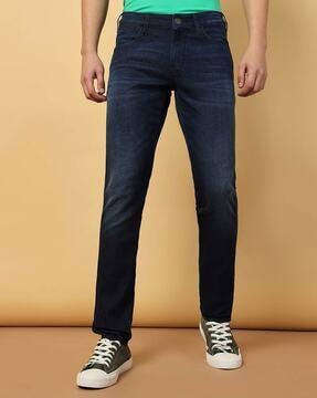 tapered jeans with 5-pocket styling