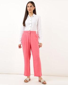 tapered trousers with insert pockets