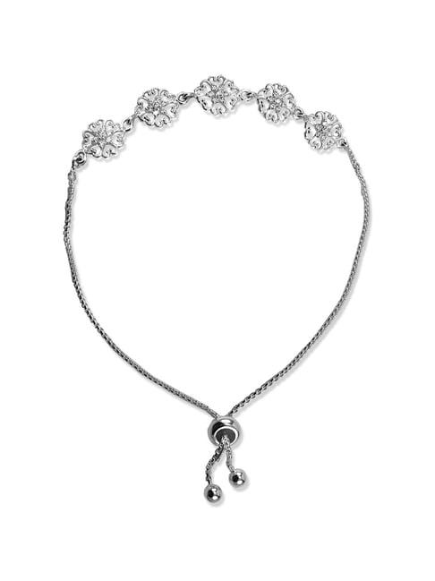 taraash 92.5 sterling silver floral bracelet for women