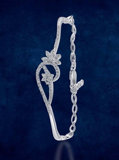 taraash 92.5 sterling silver floral bracelet for women