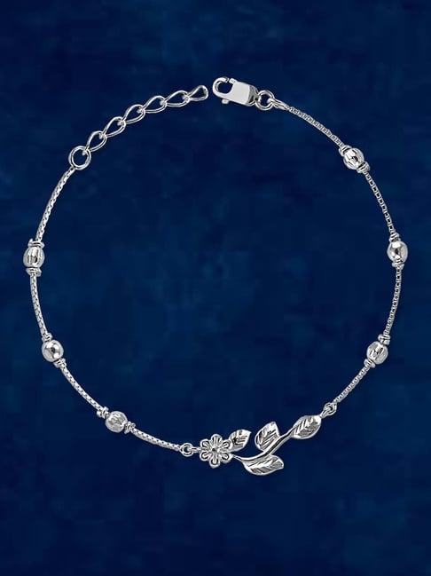 taraash 92.5 sterling silver floral leaf bracelet for women