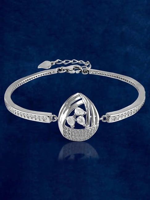 taraash 92.5 sterling silver tear drop bracelet for women