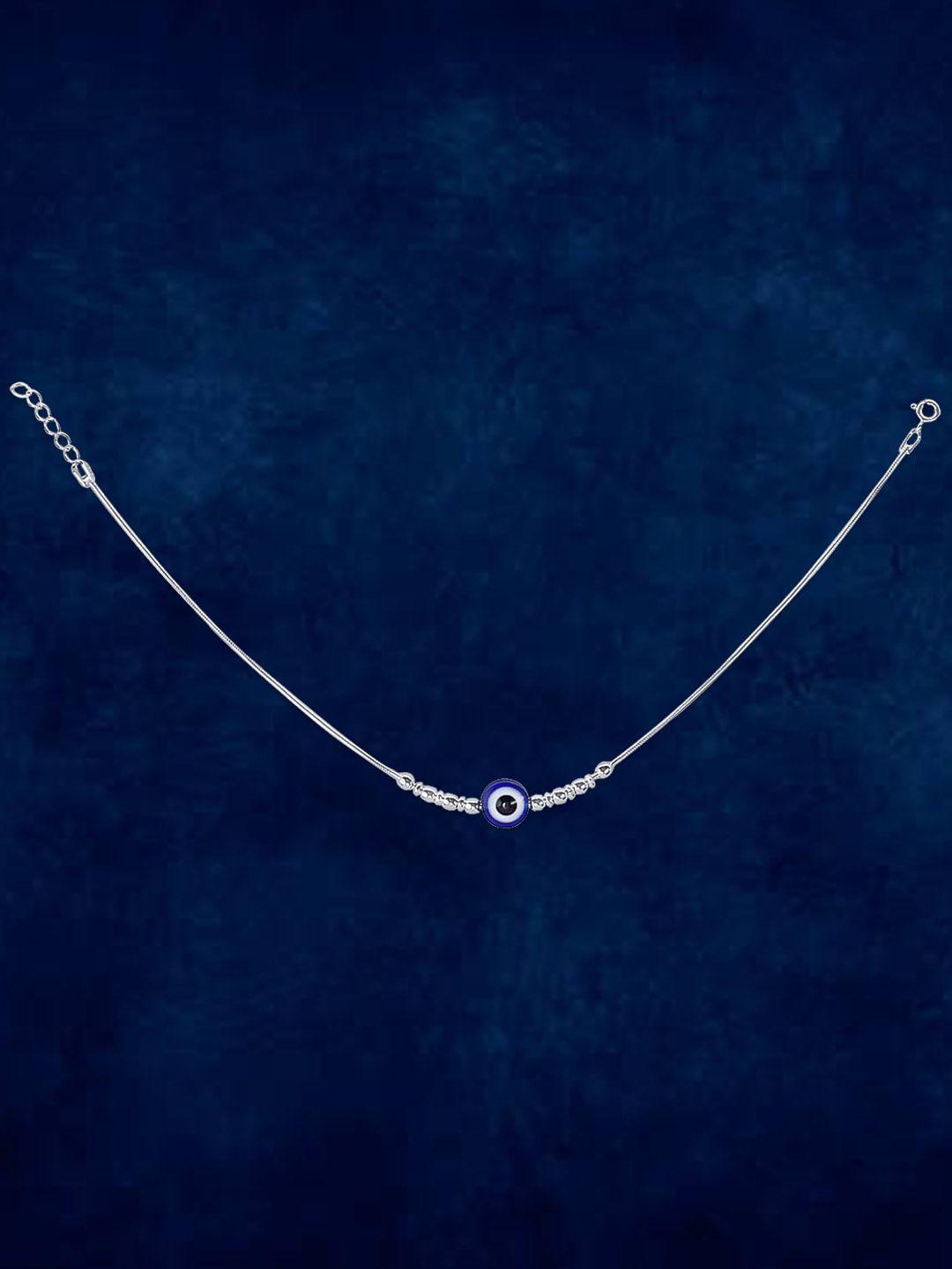 taraash 925 sterling silver evil eye beaded anklets