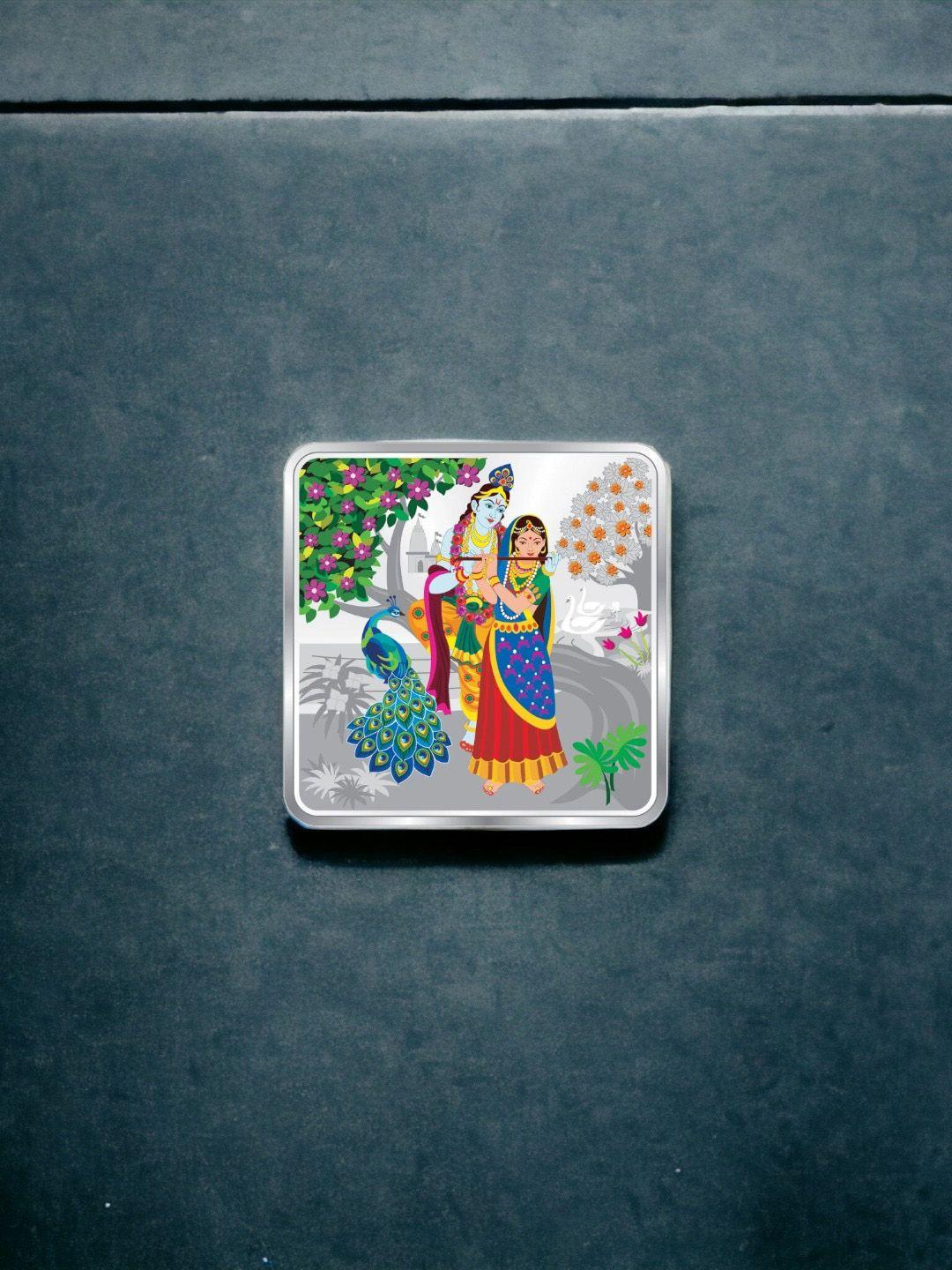 taraash goddess radha krishna 999 silver coin- 10 gm