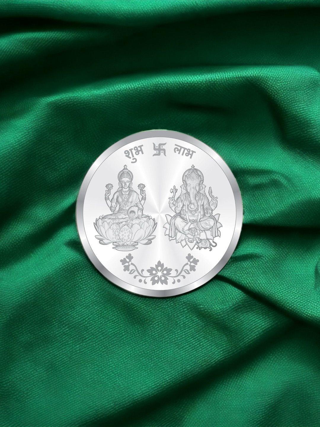 taraash lakshmi & ganesh 999 silver coin- 5gm