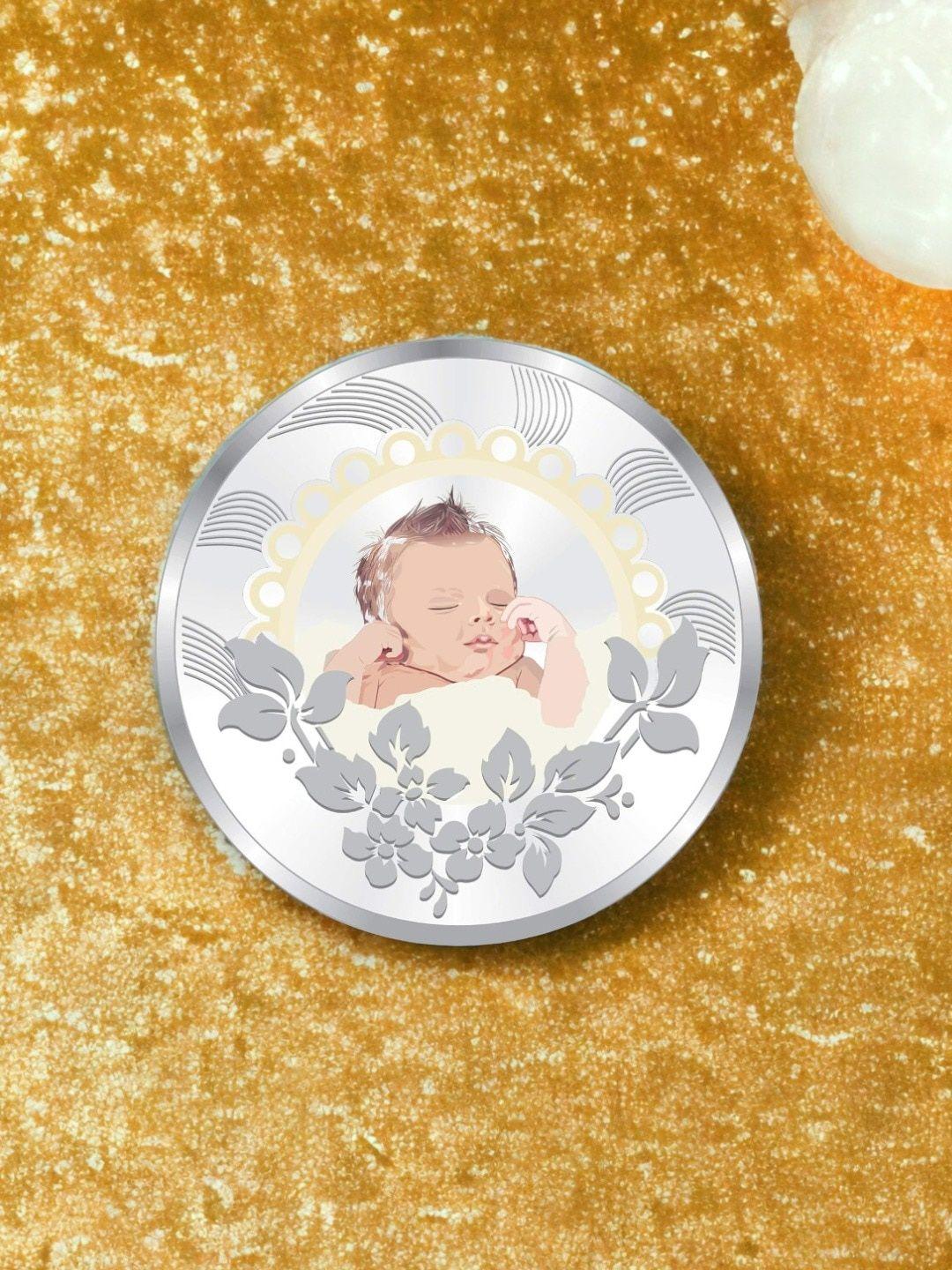 taraash new born baby 999 silver coin - 50 gm