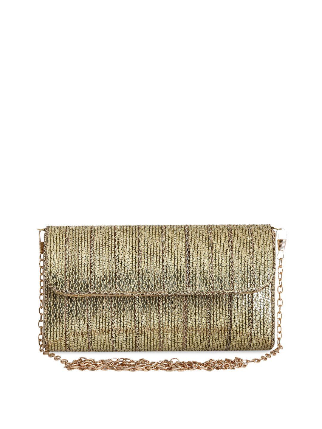 tarini nirula gold-toned solid clutch