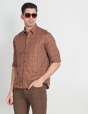 tartan check casual shirt