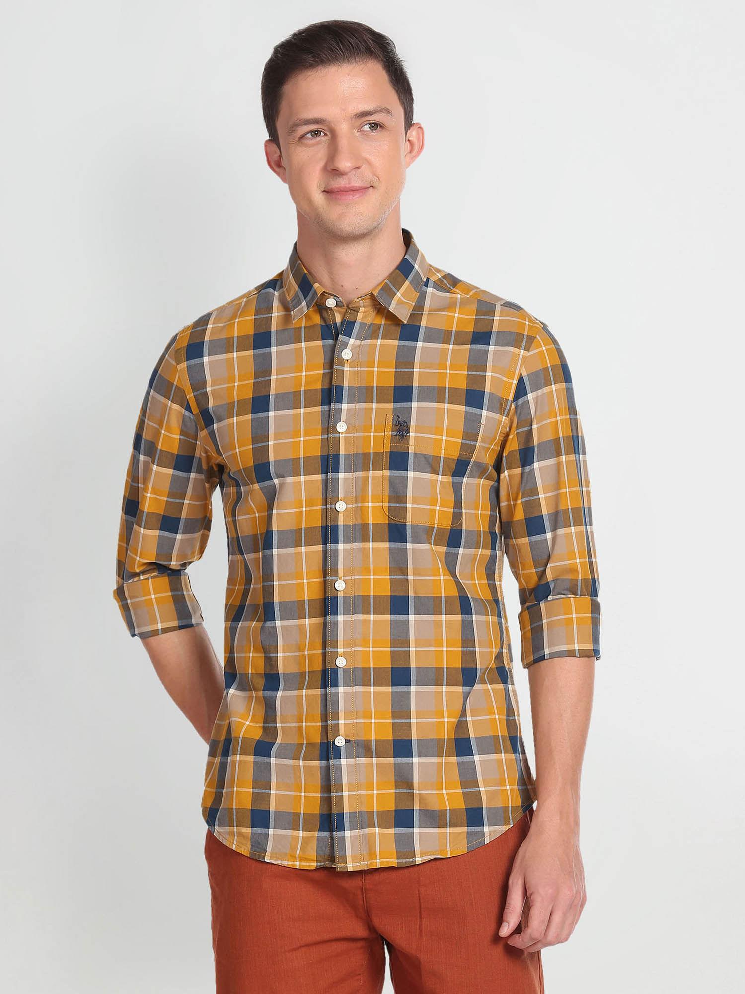 tartan check cotton shirt