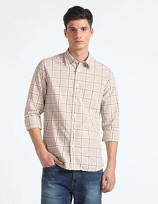 tartan check cotton shirt