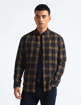 tartan check cotton shirt