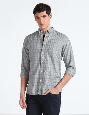 tartan check cotton shirt